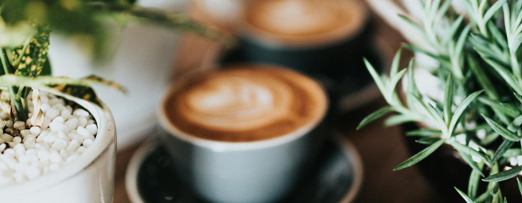 a cup of coffee on a saucer